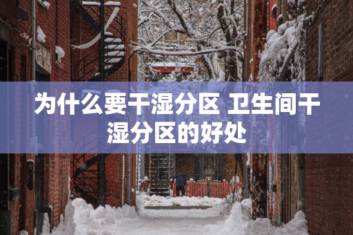 为什么要干湿分区 卫生间干湿分区的好处