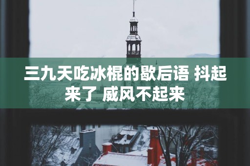 三九天吃冰棍的歇后语 抖起来了 威风不起来