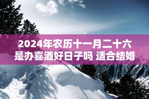 2025年农历十一月二十六是办喜酒好日子吗 适合结婚吗
