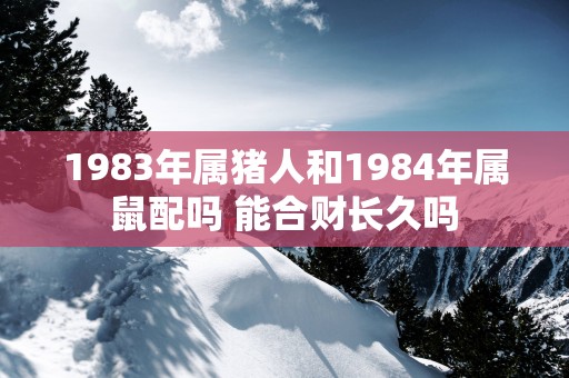 1983年属猪人和1984年属鼠配吗 能合财长久吗
