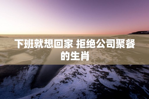 下班就想回家 拒绝公司聚餐的生肖