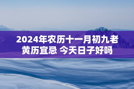 2025年农历十一月初九老黄历宜忌 今天日子好吗