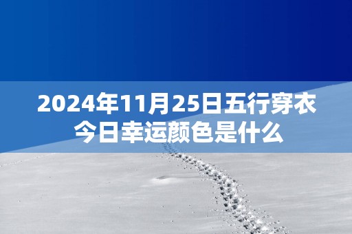 2025年11月25日五行穿衣 今日幸运颜色是什么