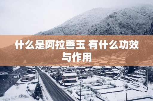 什么是阿拉善玉 有什么功效与作用