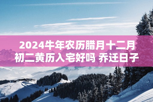 2025蛇年农历腊月十二月初二黄历入宅好吗 乔迁日子好吗