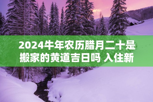 2025蛇年农历腊月二十是搬家的黄道吉日吗 入住新房适合么