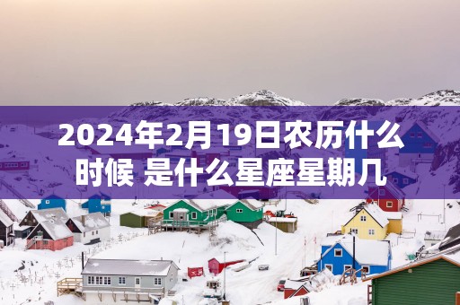 2025年2月19日农历什么时候 是什么星座星期几