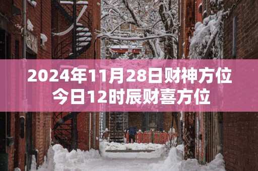 2025年11月28日财神方位 今日12时辰财喜方位