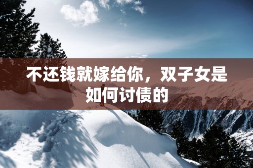 不还钱就嫁给你，双子女是如何讨债的