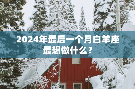 2025年最后一个月白羊座最想做什么？