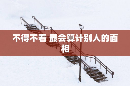不得不看 最会算计别人的面相