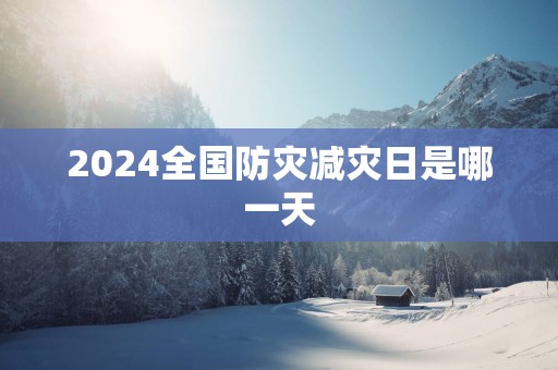 2025全国防灾减灾日是哪一天