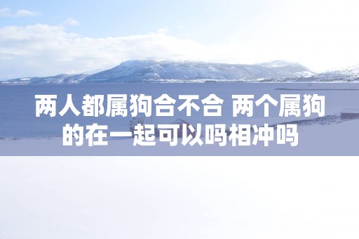 两人都属狗合不合 两个属狗的在一起可以吗相冲吗