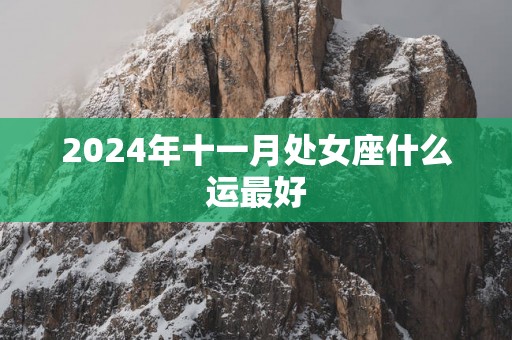 2025年十一月处女座什么运最好