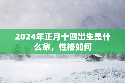 2025年正月十四出生是什么命，性格如何