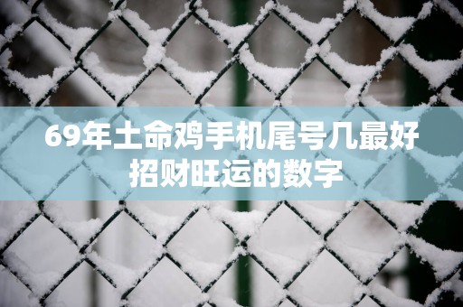69年土命鸡手机尾号几最好 招财旺运的数字