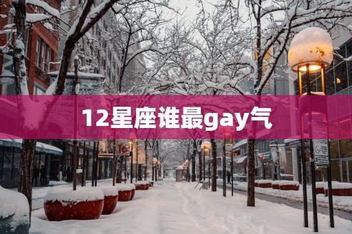 12星座谁最gay气