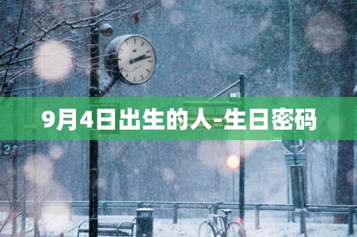 9月4日出生的人-生日密码