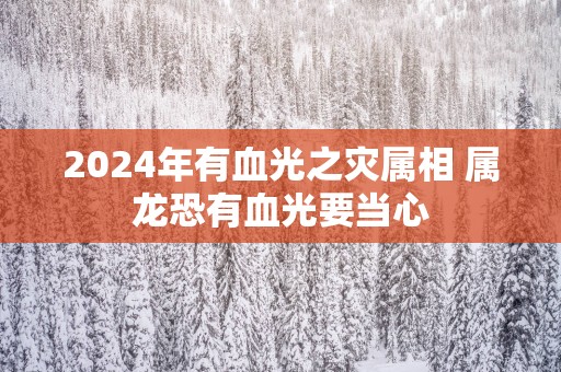 2025年有血光之灾属相 属龙恐有血光要当心