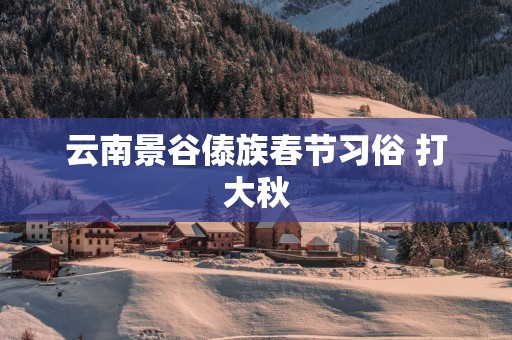 云南景谷傣族春节习俗 打大秋