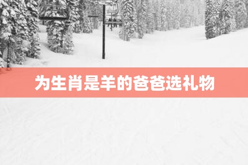 为生肖是羊的爸爸选礼物