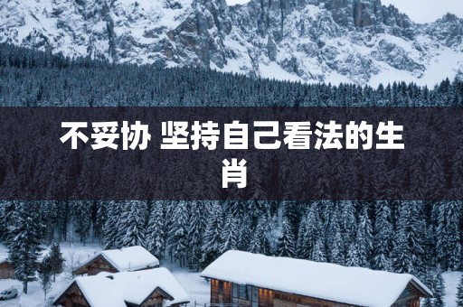 不妥协 坚持自己看法的生肖