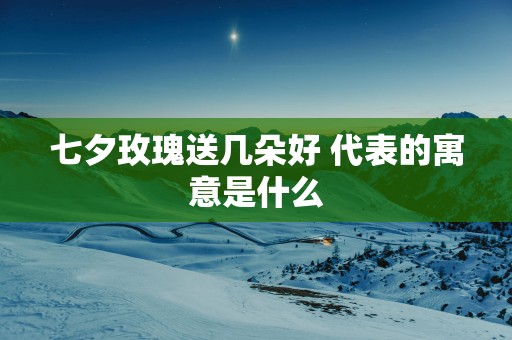 七夕玫瑰送几朵好 代表的寓意是什么
