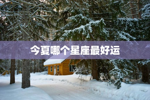 今夏哪个星座最好运