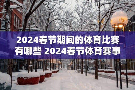 2025春节期间的体育比赛有哪些 2025春节体育赛事