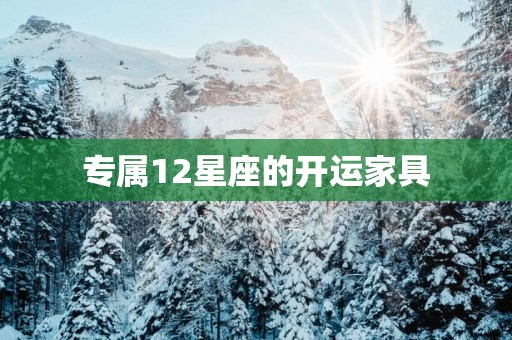 专属12星座的开运家具