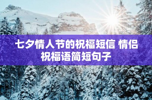七夕情人节的祝福短信 情侣祝福语简短句子
