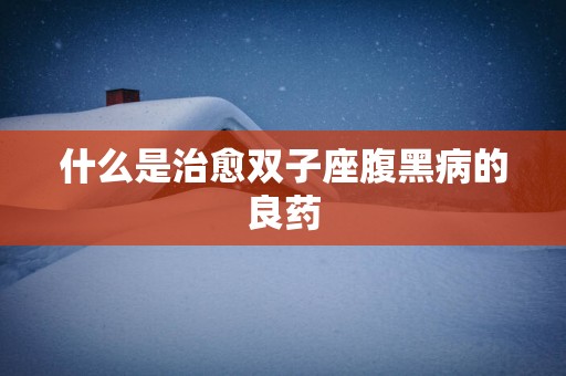 什么是治愈双子座腹黑病的良药