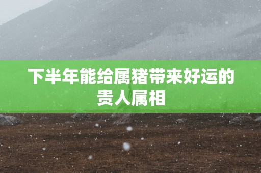 下半年能给属猪带来好运的贵人属相