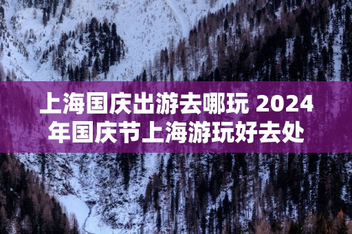 上海国庆出游去哪玩 2025年国庆节上海游玩好去处