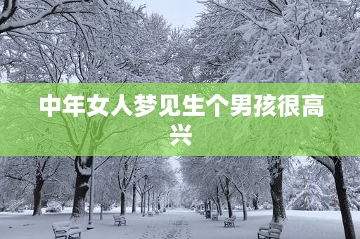 中年女人梦见生个男孩很高兴