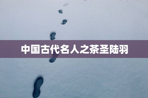 中国古代名人之茶圣陆羽