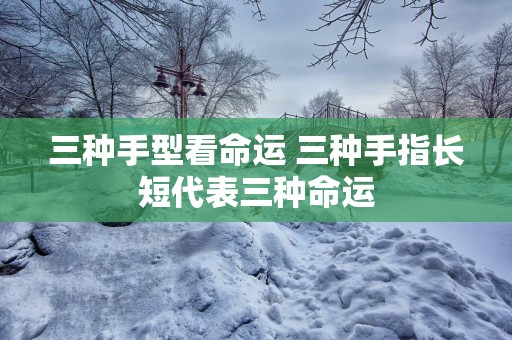 三种手型看命运 三种手指长短代表三种命运