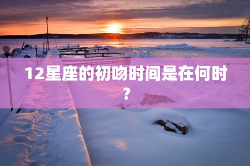 12星座的初吻时间是在何时？