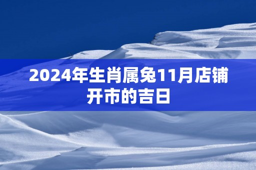 2024年生肖属兔11月店铺开市的吉日