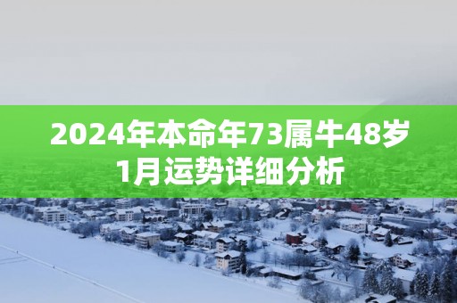 2025年本命年73属牛48岁1月运势详细分析