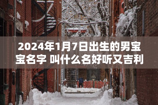 2024年1月7日出生的男宝宝名字 叫什么名好听又吉利