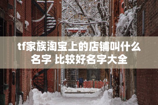 tf家族淘宝上的店铺叫什么名字 比较好名字大全