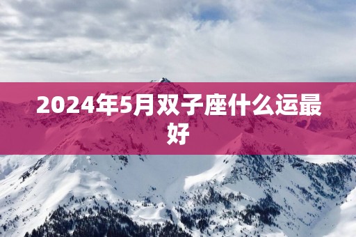 2025年5月双子座什么运最好