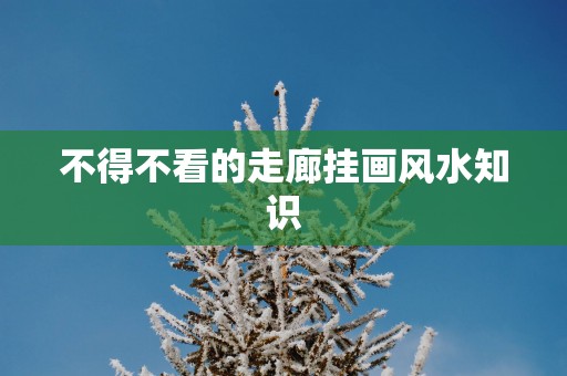 不得不看的走廊挂画风水知识