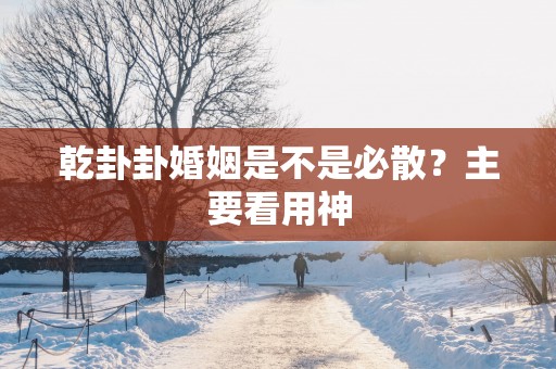 乾卦卦婚姻是不是必散？主要看用神