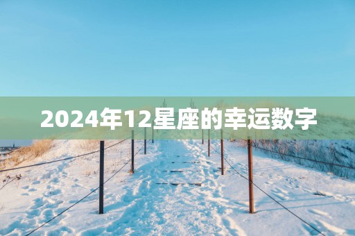 2025年12星座的幸运数字