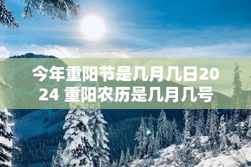今年重阳节是几月几日2025 重阳农历是几月几号