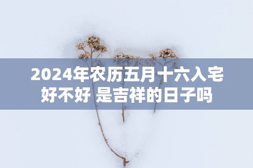 2025年农历五月十六入宅好不好 是吉祥的日子吗