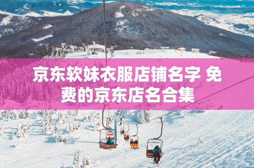 京东软妹衣服店铺名字 免费的京东店名合集