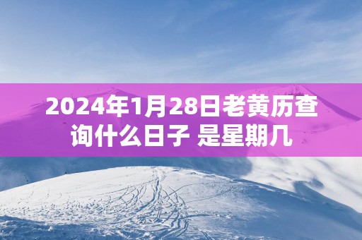 2025年1月28日老黄历查询什么日子 是星期几